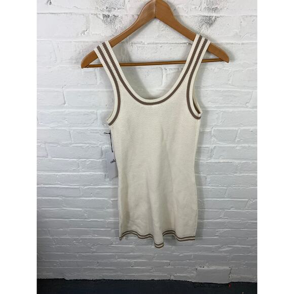 Alo Yoga Women's Tennis Club Sweater Knit Dress Sleeveless White Size Medium - Picture 3 of 5